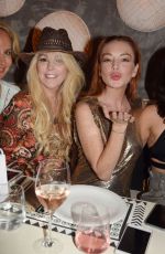 LINDSAY LOHAN Celebrates Her Birthday at a Club on Mykonos 07/04/2018