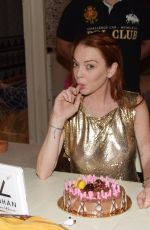 LINDSAY LOHAN Celebrates Her Birthday at a Club on Mykonos 07/04/2018