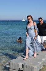 LINDSAY LOHAN Out and About in Mykonos 07/02/2018
