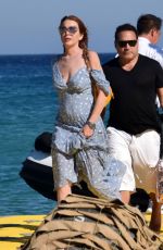 LINDSAY LOHAN Out and About in Mykonos 07/02/2018