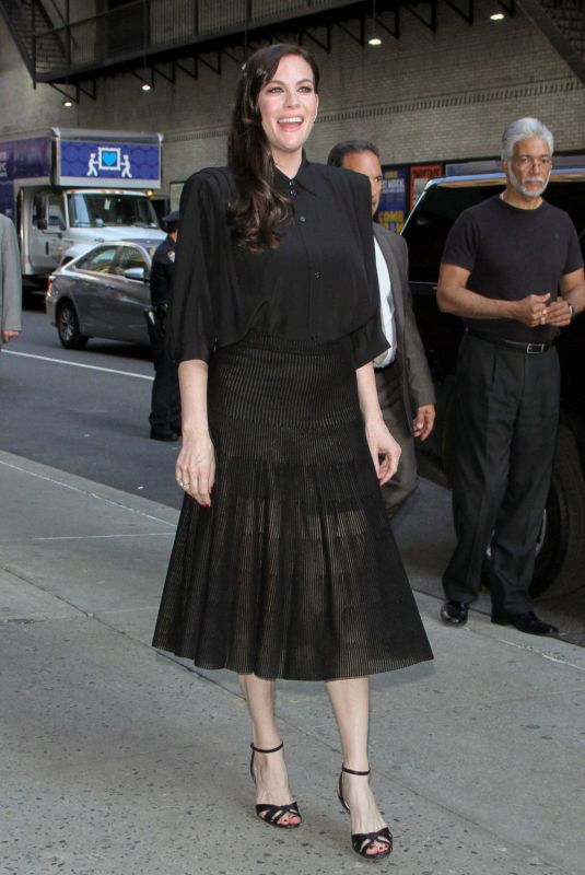 LIV TYLER Arrives at Late Show with Stephen Colbert in New York 07/12/2018