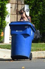 LUCIA SOLA at a Trash Bins in Los Angeles 07/12/2018