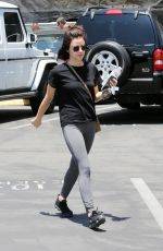 LUCY HALE Arrives at Dentist Office in Los Angeles 07/19/2018