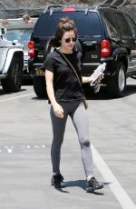 LUCY HALE Arrives at Dentist Office in Los Angeles 07/19/2018