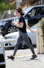 LUCY HALE Arrives at Dentist Office in Los Angeles 07/19/2018