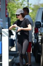 LUCY HALE at a Gas Station in Los Angeles 07/25/2018