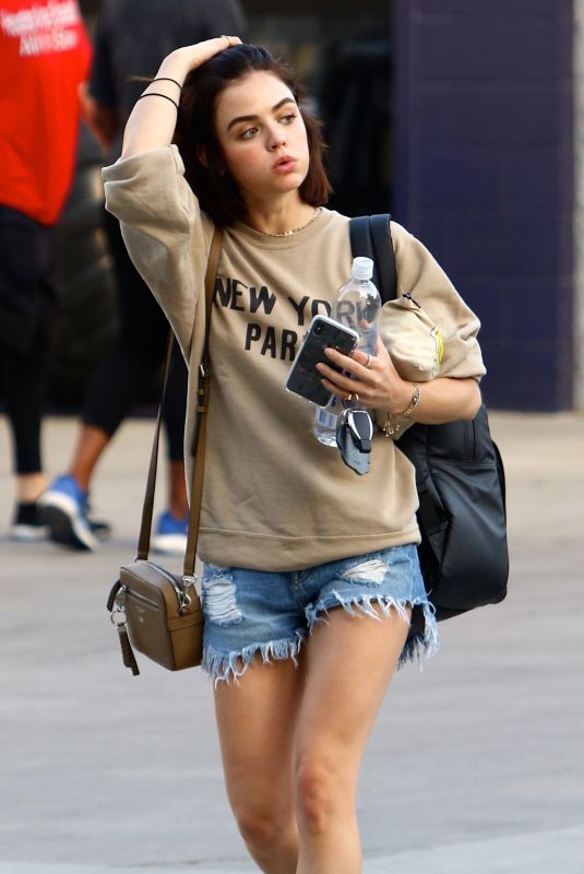 LUCY HALE at Muay Thai Class in Hollywood 07/17/2018