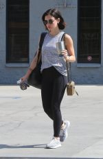 LUCY HALE Leaves a Gym in Studio City 07/18/2018