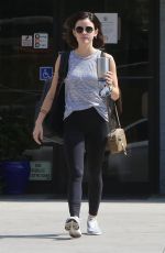 LUCY HALE Leaves a Gym in Studio City 07/18/2018
