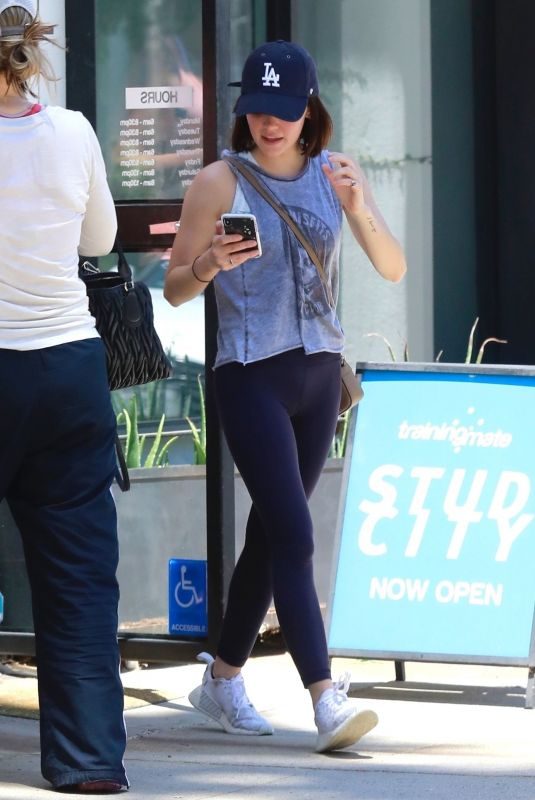LUCY HALE Leaves a Gym in Studio City 07/20/2018