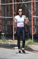 LUCY HALE Out for a Coffee in Studio City 07/21/2018