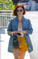 LUCY HALE Out for Breakfast to Go in Studio City 07/27/2018