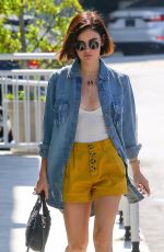 LUCY HALE Out for Breakfast to Go in Studio City 07/27/2018