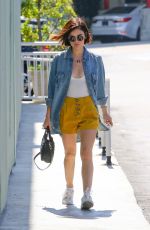 LUCY HALE Out for Breakfast to Go in Studio City 07/27/2018