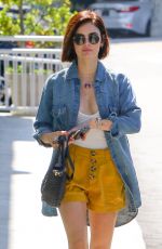 LUCY HALE Out for Breakfast to Go in Studio City 07/27/2018