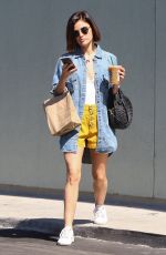LUCY HALE Out for Breakfast to Go in Studio City 07/27/2018