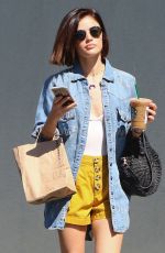 LUCY HALE Out for Breakfast to Go in Studio City 07/27/2018