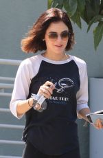 LUCY HALE Out for Ice Coffees in Studio City 07/17/2018