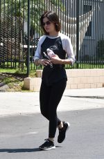 LUCY HALE Out for Ice Coffees in Studio City 07/17/2018