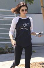 LUCY HALE Out for Ice Coffees in Studio City 07/17/2018