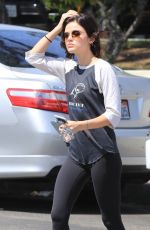 LUCY HALE Out for Ice Coffees in Studio City 07/17/2018