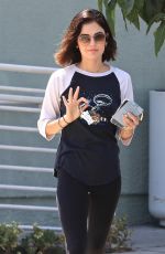 LUCY HALE Out for Ice Coffees in Studio City 07/17/2018