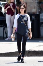 LUCY HALE Out for Ice Coffees in Studio City 07/17/2018