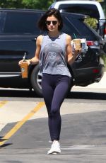 LUCY HALE Out for Iced Coffees in Studio City 07/20/2018