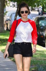 LUCY HALE Out for Lunch at Aroma Coffee and Tea in Studio City 07/26/2018