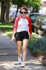 LUCY HALE Out for Lunch at Aroma Coffee and Tea in Studio City 07/26/2018