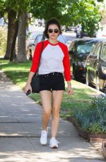 LUCY HALE Out for Lunch at Aroma Coffee and Tea in Studio City 07/26/2018