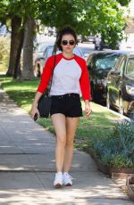 LUCY HALE Out for Lunch at Aroma Coffee and Tea in Studio City 07/26/2018