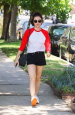 LUCY HALE Out for Lunch at Aroma Coffee and Tea in Studio City 07/26/2018