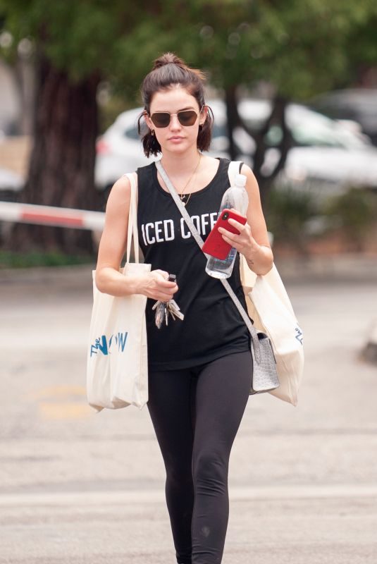 LUCY HALE Out in Los Angeles 07/10/2018