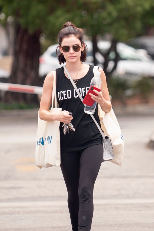 LUCY HALE Out in Los Angeles 07/10/2018