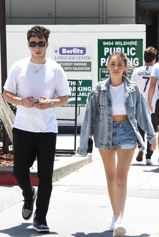 MADISON BEER and Zack Bia Out for Lunch in Beverly Hills 07/19/2018
