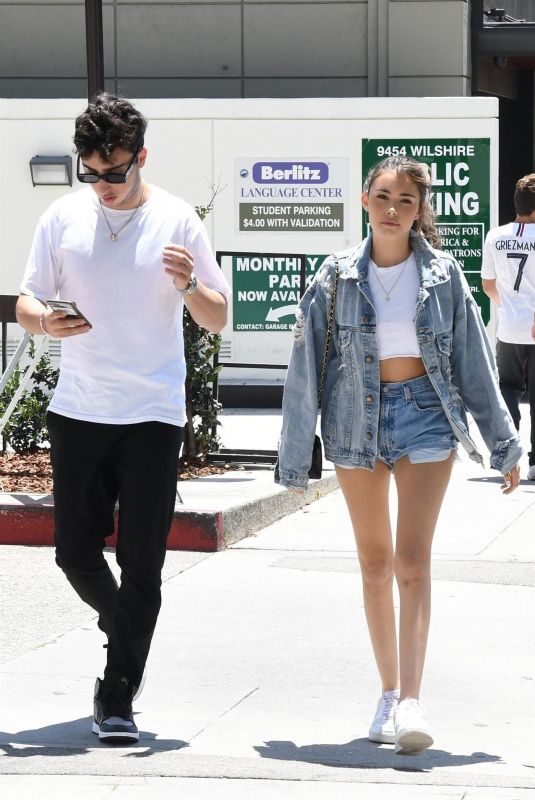 MADISON BEER and Zack Bia Out for Lunch in Beverly Hills 07/19/2018
