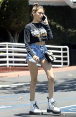 MADISON BEER in Cutoff Shorts at Fred Segal in West Hollywood 07/12/2018