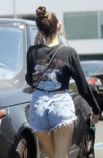 MADISON BEER in Cutoff Shorts at Fred Segal in West Hollywood 07/12/2018