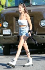 MADISON BEER in Denim Shorts Out in Beverly Hills 07/06/2018