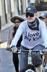 MADONNA Out on Her Bike in London 07/11/2018
