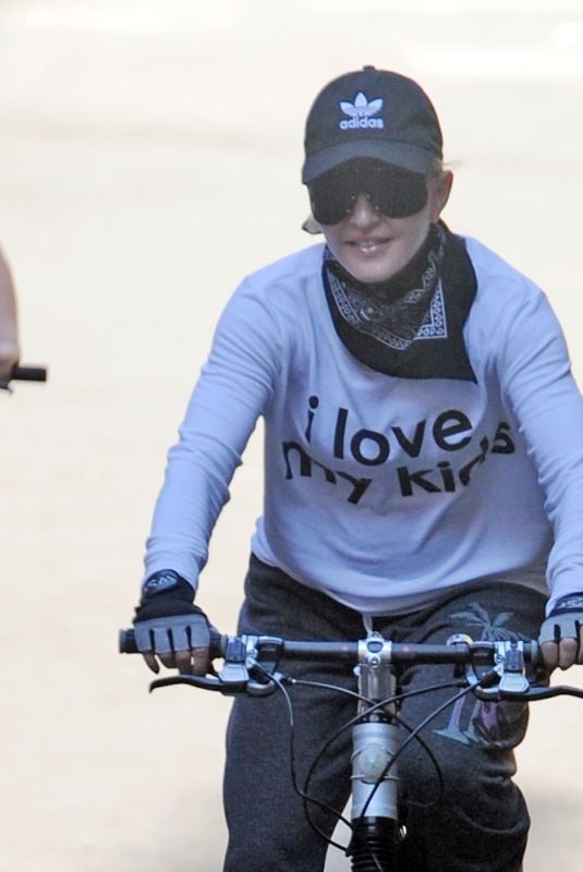 MADONNA Out on Her Bike in London 07/11/2018