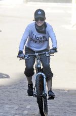 MADONNA Out on Her Bike in London 07/11/2018
