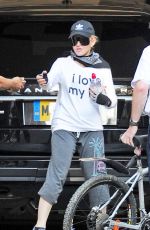 MADONNA Out on Her Bike in London 07/11/2018