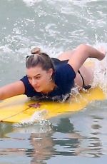 MARGOT ROBBIE in Bikini Bottom Surfing in Costa Rica 07/20/2018