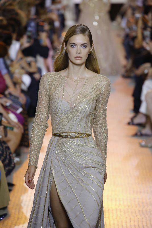 MEGAN WILLIAMS at Elie Saab Runway Show at Paris Fashion Week 07/04/2018