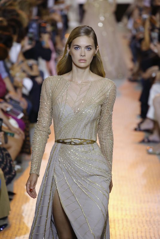 MEGAN WILLIAMS at Elie Saab Runway Show at Paris Fashion Week 07/04/2018