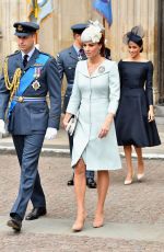 MEGHAN MARKLE and KATE MIDDLETON at a Service Marking Centenary of Royal Air Force in London 07/10/2018