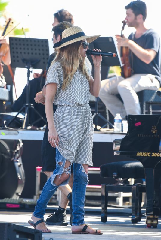MELODY GARDOT in at 58th Jazz Juan Festival Rehersal in Nice 07/17/2018
