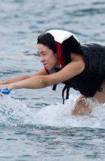 MICHELLE and AURORA HUNZIKER Water Skiing in Milano Marittima 07/06/2018